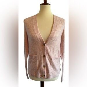J. Crew Blush Pink Extra Soft Women's Cardigan Button Sweater Size Small Petite